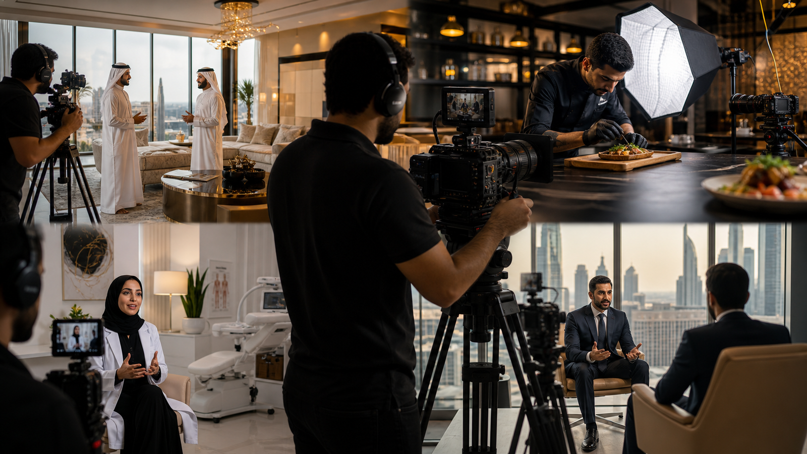Video production for real estate restaurants healthcare and corporate brands in the GCC
